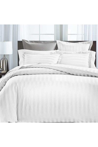 Orange Bed & Bath Damask | 100% Cotton Double Size Duvet Cover, 4 Pieces - Damask White|white218 × 203 Cm