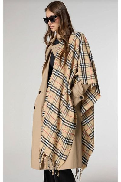 FRESCO SCARFS Soft Textured Square Plaid Patterned Scarf Shawl Shoulder Shawl