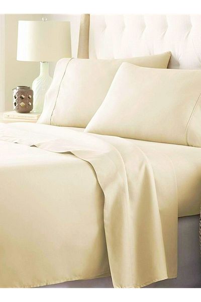 Orange Bed & Bath Stitsh | 100% Cotton Single Size Sheet Set, 3 Pieces, 300 Stitches203 × 163 33 Cm