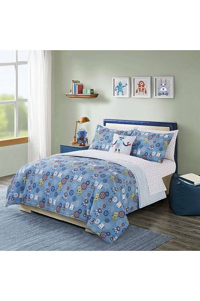 Orange Bed & Bath Hg Juvi | 8-piece Single Size Comforter Set|blue228 × 223 Cm