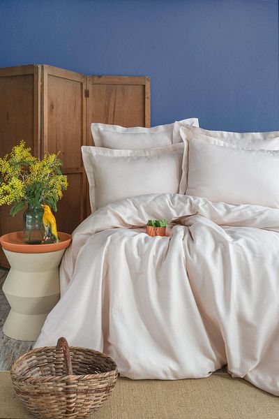 Apricitas HOME طقم غطاء لحاف مزدوج من الخيزران إيلي فانيليا - غطاء لحاف