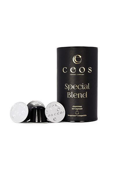 Ceos Coffee Special Blend Coffee (10 Nespresso Compatible Aluminum Capsule Coffee)