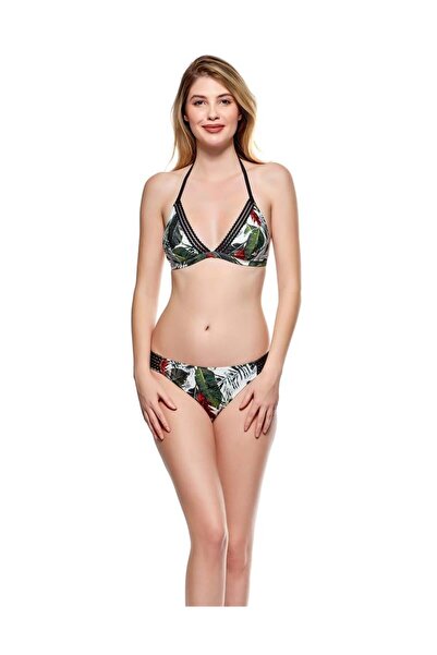 Louren Set Bikini Triunghi Mic – Design cu Detaliu Broderie