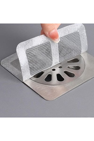 MAİN SHOP (20 Pieces) Adhesive Disposable Bathroom Drain Holder and Kitchen Sink Garbage Separation Strainer M-740