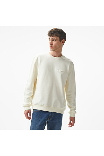 Nautica Erkek Beyaz Regular Fit Sweatshirt