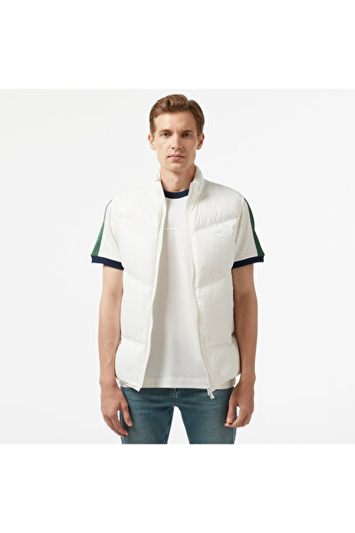 Lacoste Erkek Dik Yaka Beyaz Yelek