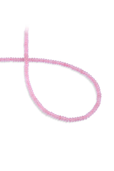 Uçar Doğaltaş Pembe Kuvars Taşı Rondela Kesim Parlak 2x4mm Doğal Taş Dizi