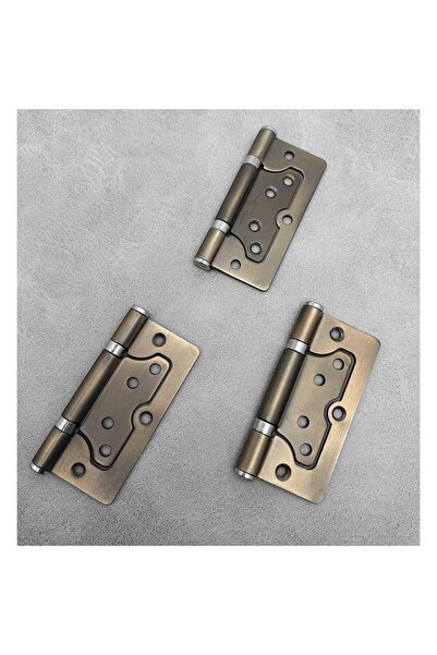 KOLDOOR Mat Antik Sarı Kapı Menteşesi 10 Cm Kelebek Okka Menteşe 3 Adet