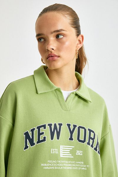 GRIMELANGE NIKITA Grünes Damen-Sweatshirt