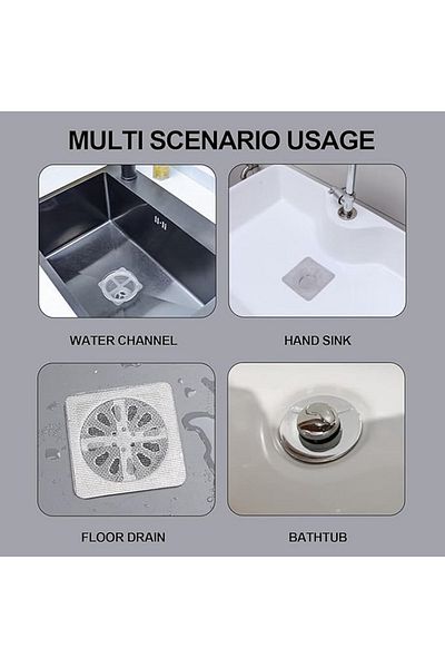 MAİN SHOP (20 Pieces) Adhesive Disposable Bathroom Drain Holder and Kitchen Sink Garbage Separation Strainer M-740