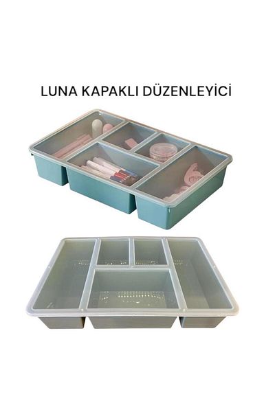 Bayev Luna Green Συρταριέρα Organizer, Μακιγιάζ με Καπάκι, Organizer Κοσμήματα Οργάνωση επιφάνειας εργασίας γραφείου