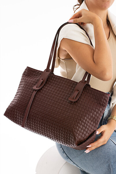 ESTUTE Kadın Omuz Çantası Büyük Astarlı