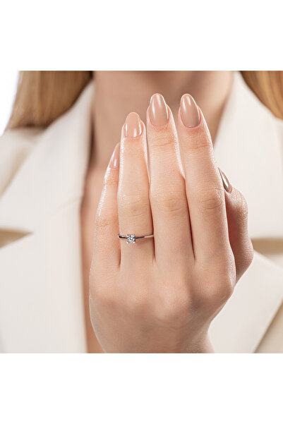 Pare Pırlanta 0,20 Karat Tektaş Pırlanta Yüzük - PR01246