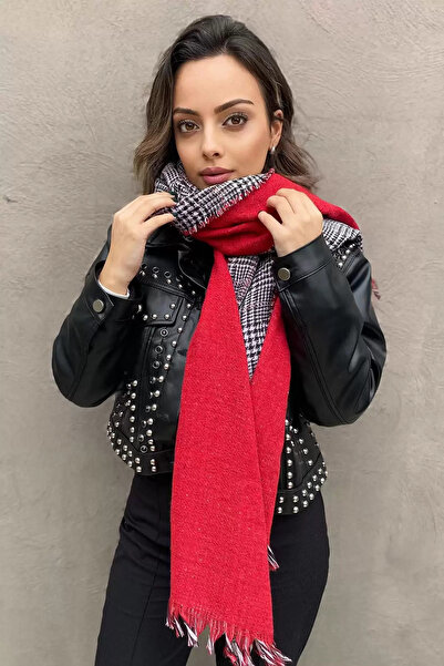 Gözde Jewelry Σάλι/κασκόλ με καρό σχέδιο διπλής όψης σε μικτά χρώματα