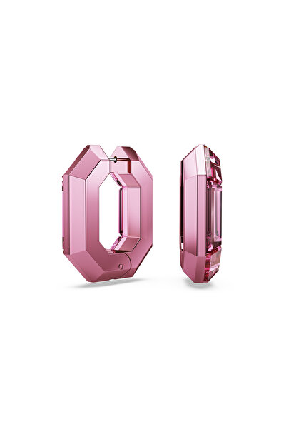 Swarovski Lucent halka küpeler, Sekizgen şekil, Küçük, Pembe
