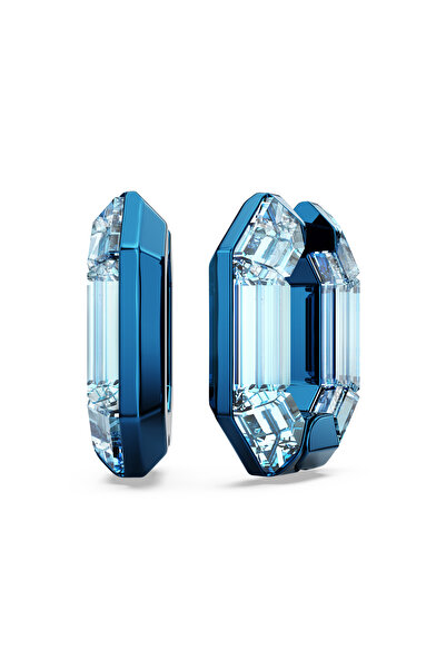 Swarovski Lucent halka küpeler, Sekizgen şekil, Küçük, Mavi