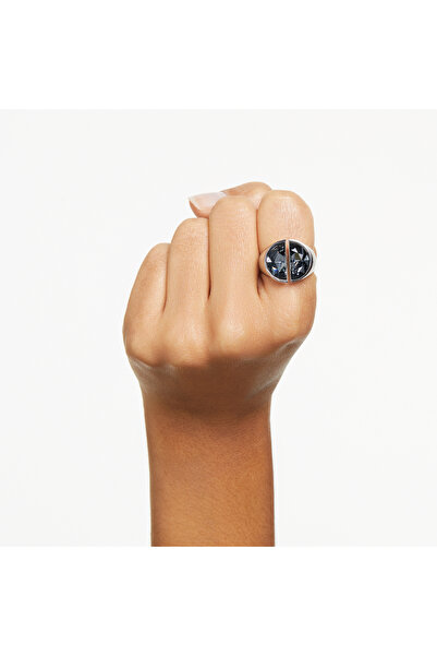 Swarovski Lucent Kokteyl Yüzüğü, Gri, Rodyum kaplama