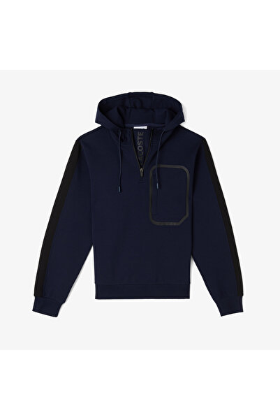 Lacoste Erkek Relaxed Fit Kapüşonlu Lacivert Sweatshirt