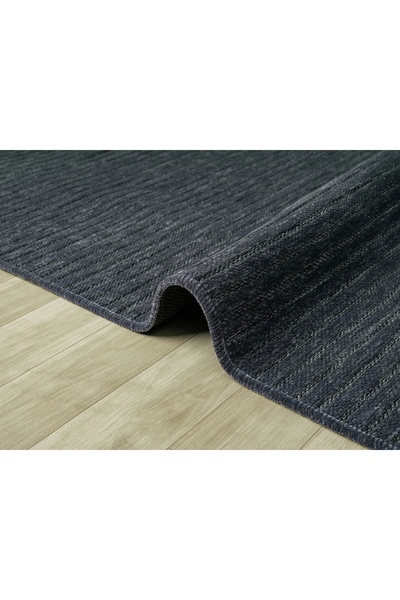 Carpetrium Aura Fitil Antrasit Grey- Pamuklu Yıkanabilir Kilim