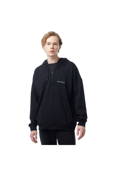 Nautica Erkek Siyah Standart Fit Sweatshirt