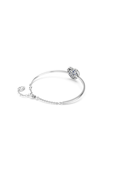 Swarovski Hyperbola Bileklik, Kalp, Mavi, Rodyum Kaplama