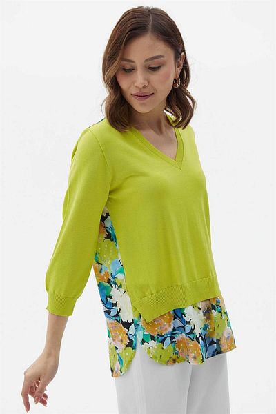 Two Mail Yellow Colored Back Fabric Blouse