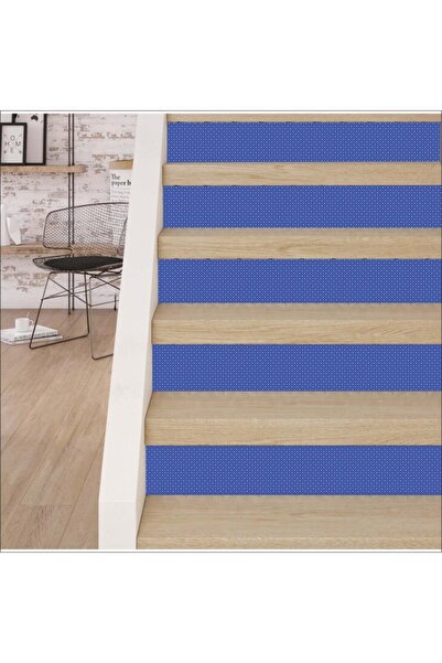 Bigaimaj Mavi Merdiven Sticker Kendinden Yapışkanlı Folyo Kaplama 5 Adet (18C...