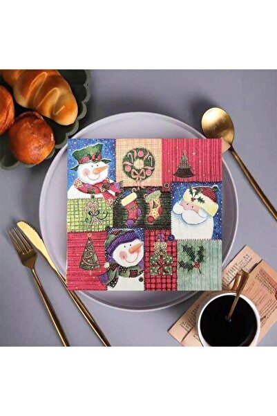 Adalinhome عيد الميلاد عيد الميلاد عيد الميلاد منقوشة 20 قطعة مناديل ورقية