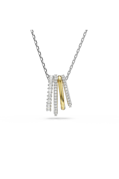 Swarovski Hyperbola Kolye, Karışık kesimler, Beyaz, Karışık metal yüzey