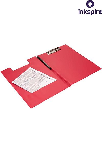 inkspire A4 Pvc Clamshell Secretariat - 1Pc Document Holder, Overhead Clamp File Memo Pad Writing Desk, Office Desk