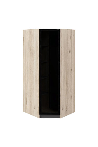 Lajivert Boss Köşe Cam Kapaklı Dolap