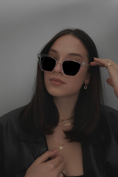 MACERATİ Cat B Transparent Black Sunglasses