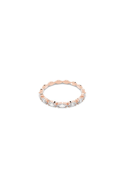 Swarovski Matrix Vittore Yüzük, Markiz kesim, Beyaz, Pembe altın rengi kaplama