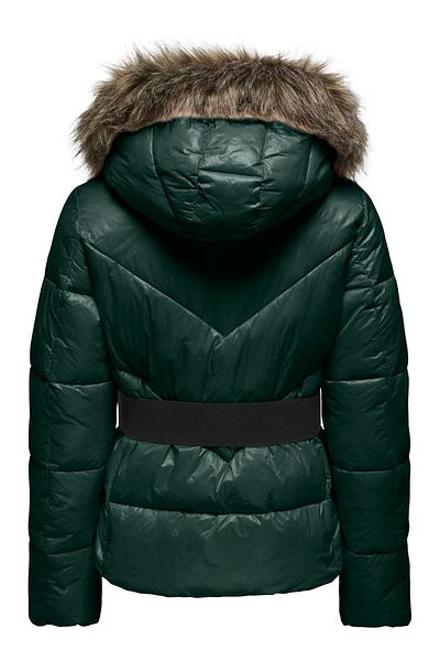 ONLY Onlfever Regular Fit - Furry Hooded down Jacket Coat 15322003