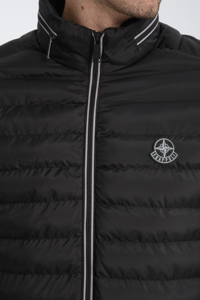 Frappoli Ανδρικό πουπουλένιο παλτό με όρθιο γιακά χειμερινό χωρίς κουκούλα