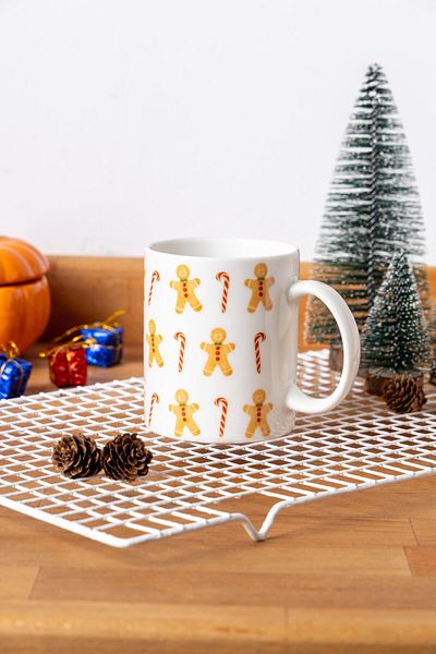 FH finehome Cookie Man Porcelain Christmas Mug