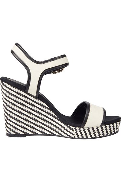 Tommy Hilfiger Bi-Colour Mid Wedge Espadrille Sandals