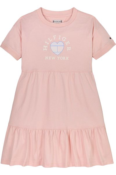 Tommy Hilfiger Heart Flag Logo Tiered Dress