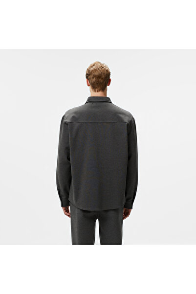 Lacoste Erkek Relaxed Fit Koyu Gri Gömlek