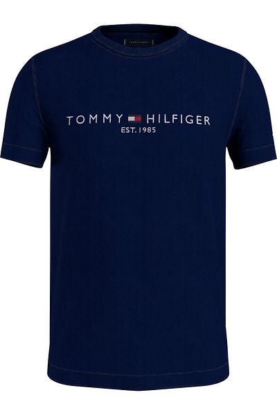 Tommy Hilfiger Logo Embroidered Crew Neck T-Shirt