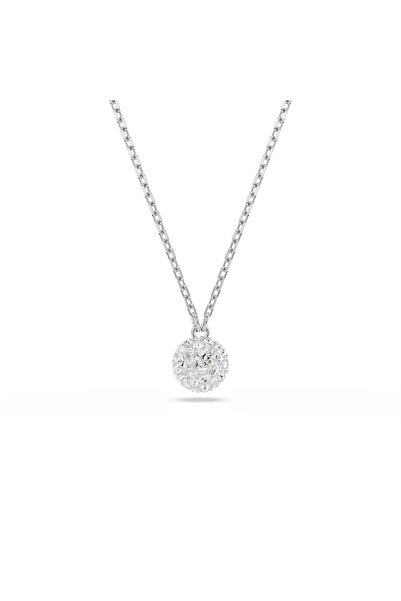 Swarovski Dextera Kolye, Yuvarlak kesim, Küre, Beyaz, Rodyum kaplama