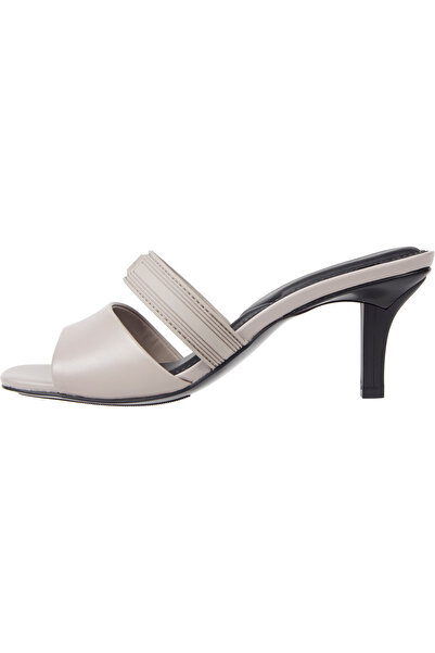Tommy Hilfiger Leather TH Monogram Block Heel Mules