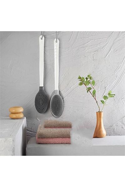MAİN SHOP 1Pcs Long Handle Body Massager Brush, Double Sided Back Scrubbing Bath Shower Massage Soft Brush M-152