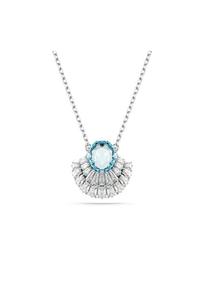 Swarovski Idyllia Kolye, Deniz Kabuğu, Mavi, Rodyum Kaplama