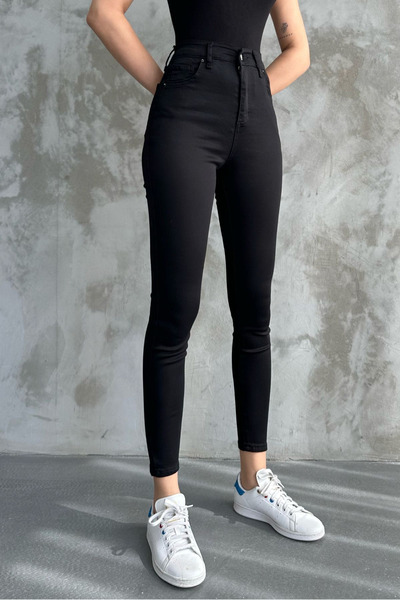 mooishan Jns Blugi negri skinny skinny Wrld Lycra
