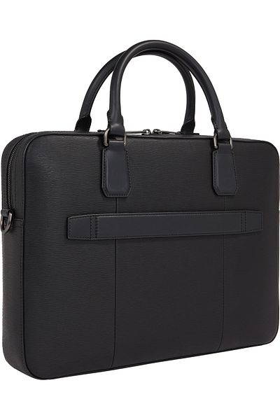 Tommy Hilfiger Premium Business Textured Leather Laptop Bag
