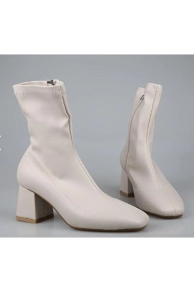 Park Moda PM309 K900 Kalın Topuk Küt Burun Streç Bot