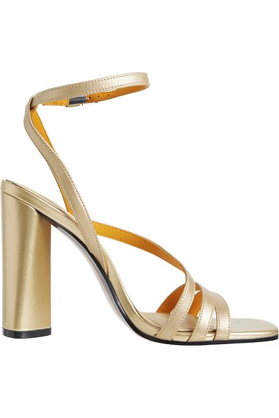 Tommy Hilfiger Metallic Leather Block Heel Sandals