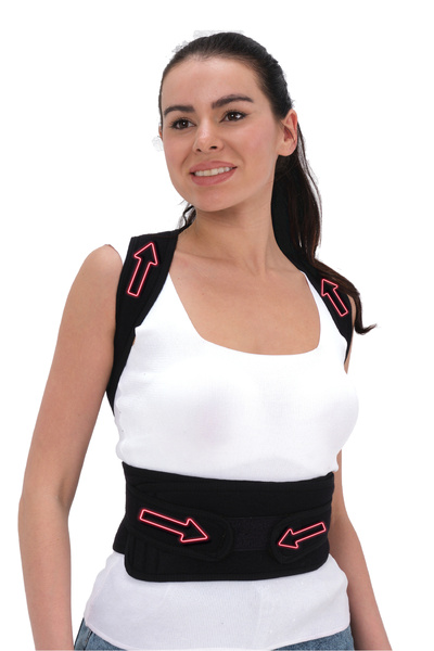 minufco Unisex Adjustable Size Posture Corrector - Upright Posture Corset, Anti Humpback and Lumbar and Back Support