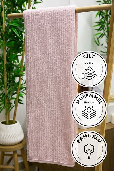 FAVORA Line Luxury 100x150 Βαμβακερή Πετσέτα Μπάνιου - Σκόνη